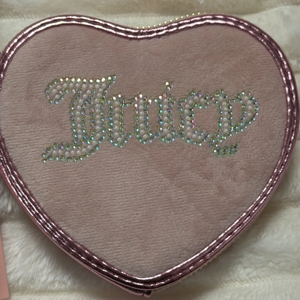 Juicy Couture Heart-Shaped Pink Wristlet